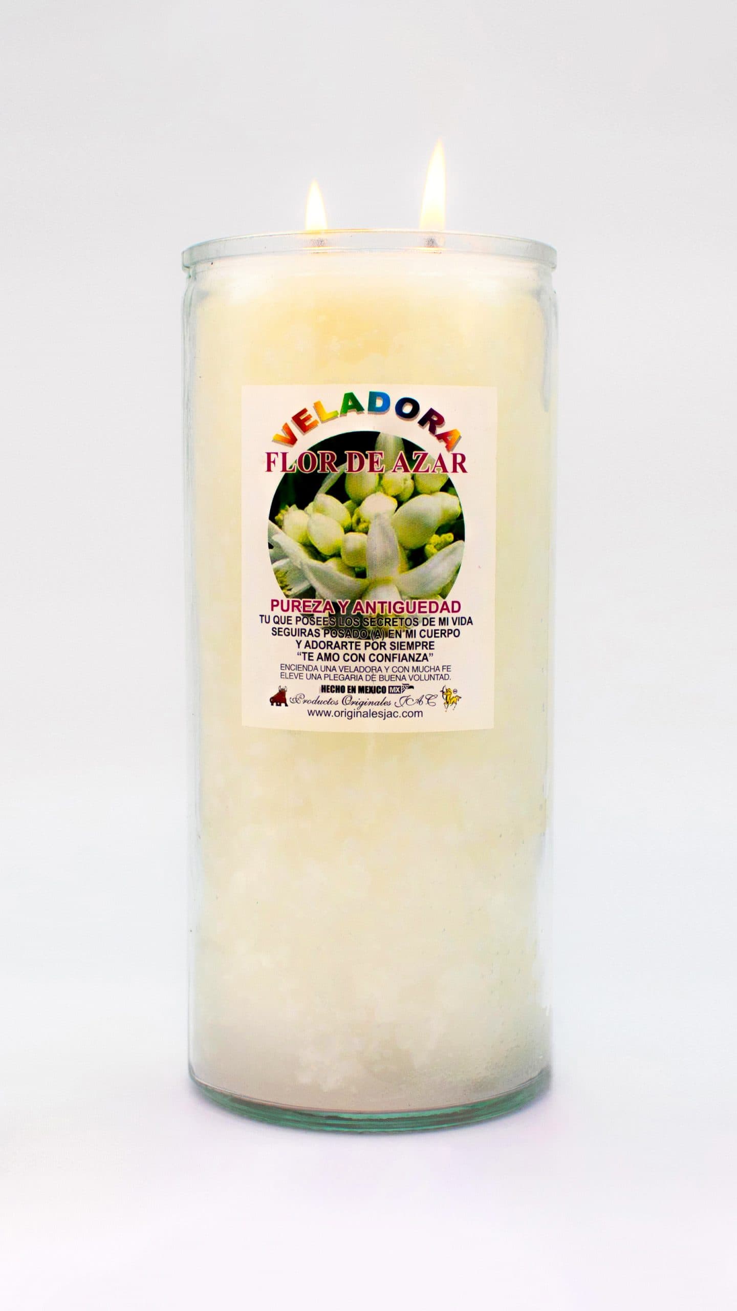 FLOR DE AZAR - Veladora Aroma - Jumbo