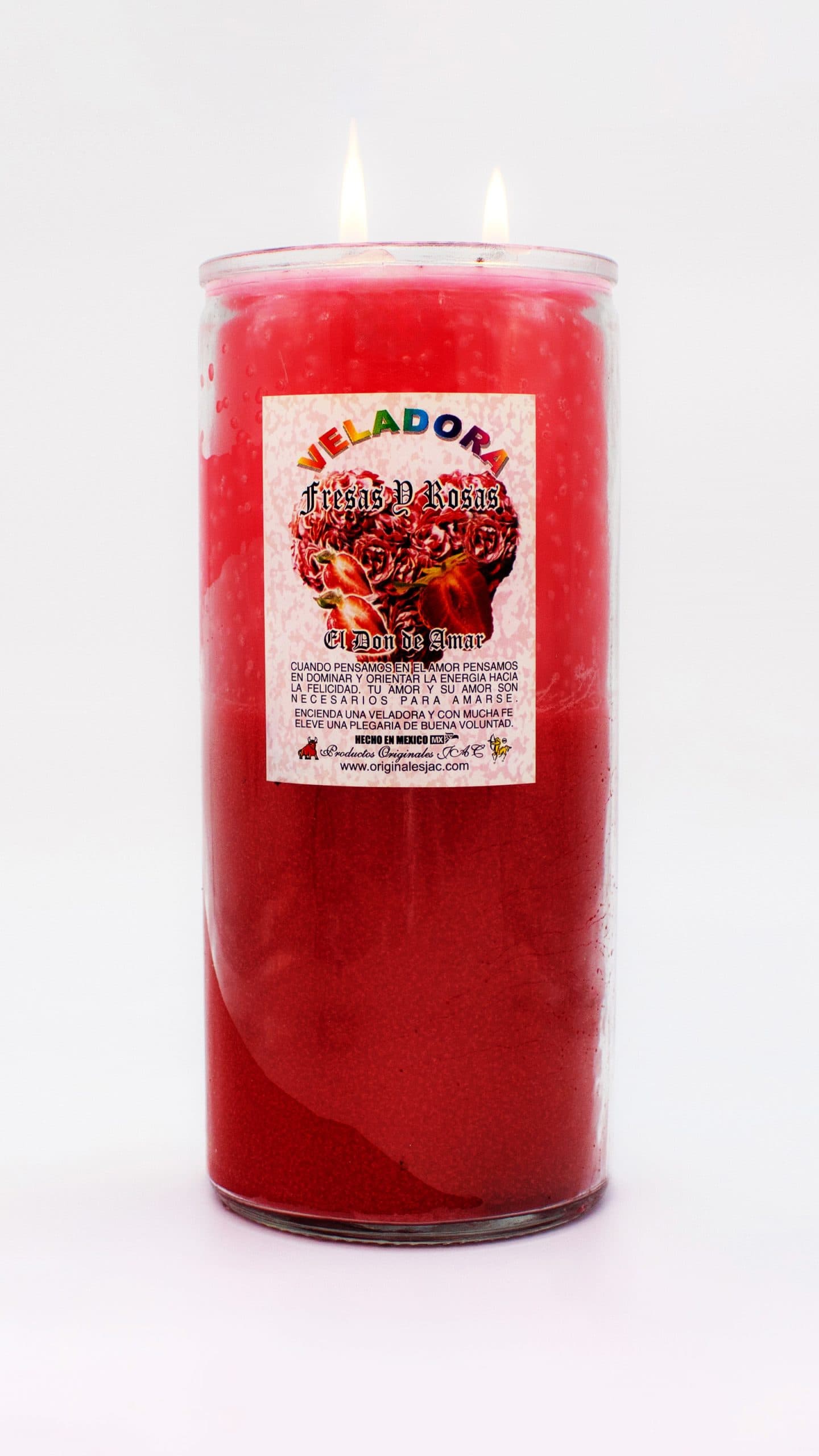 FRESAS Y ROSAS - Veladora Aroma - Jumbo
